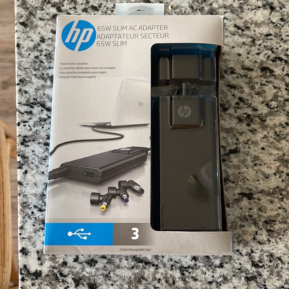 HP slim ac adapter 65W
